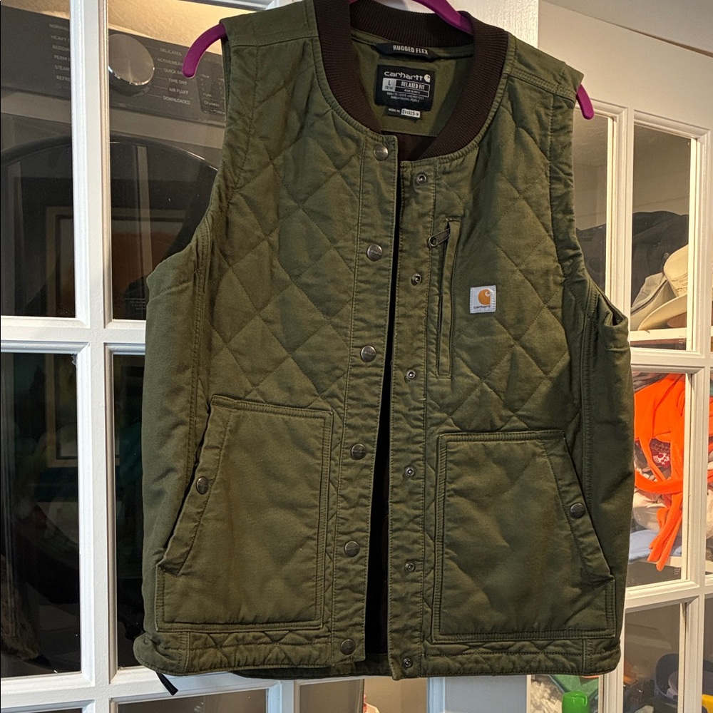 Carhartt Olive Quilted Vest